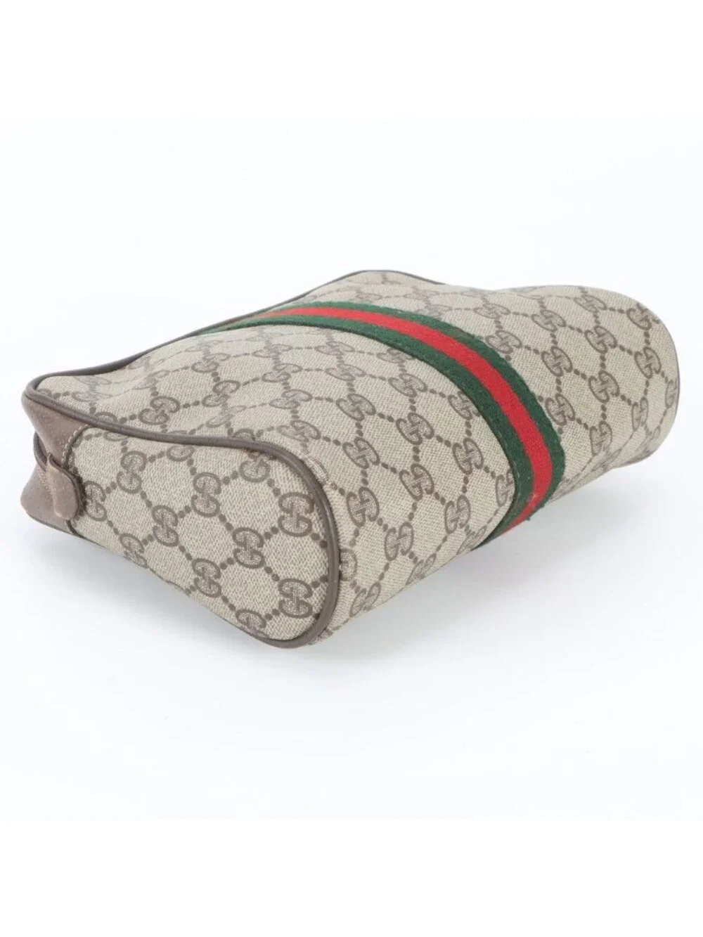 Gucci GG Supreme Sherry Line Leather Clutch Pouch Business